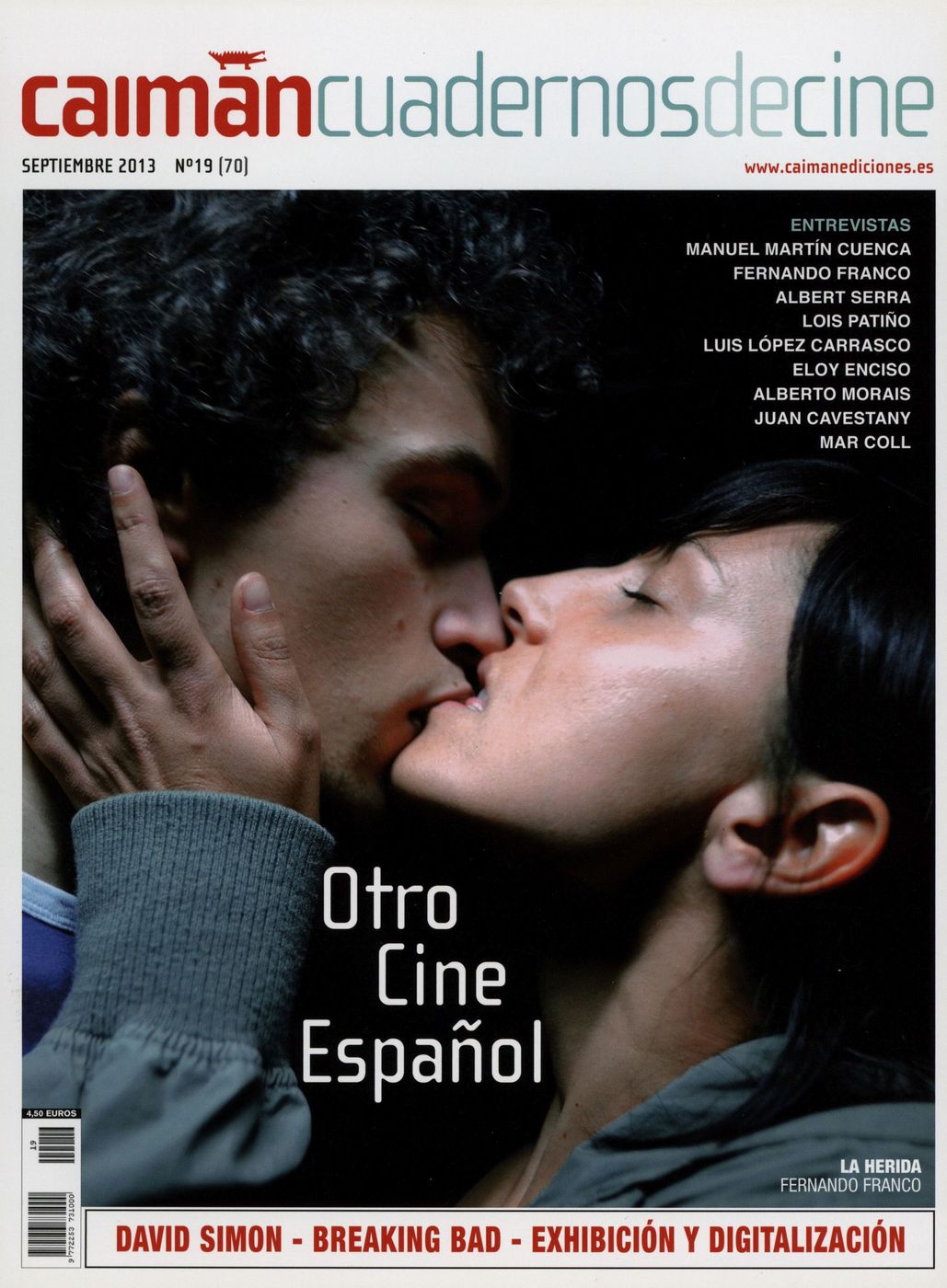 CAIMAN CUADERNOS DE CINE magazine side cover Issue 70 September 2013