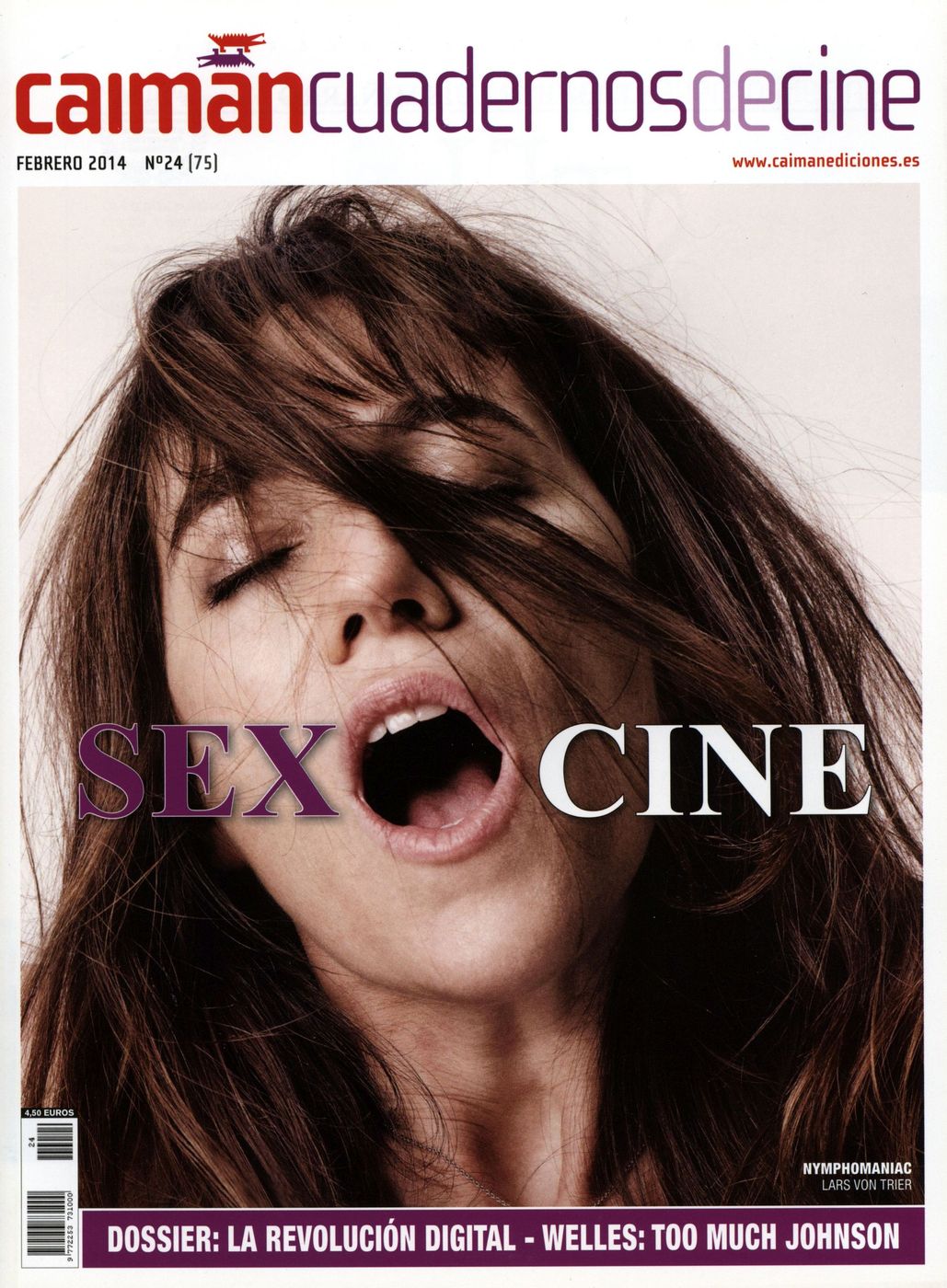 CAIMAN CUADERNOS DE CINE magazine side cover Issue 75 February 2014