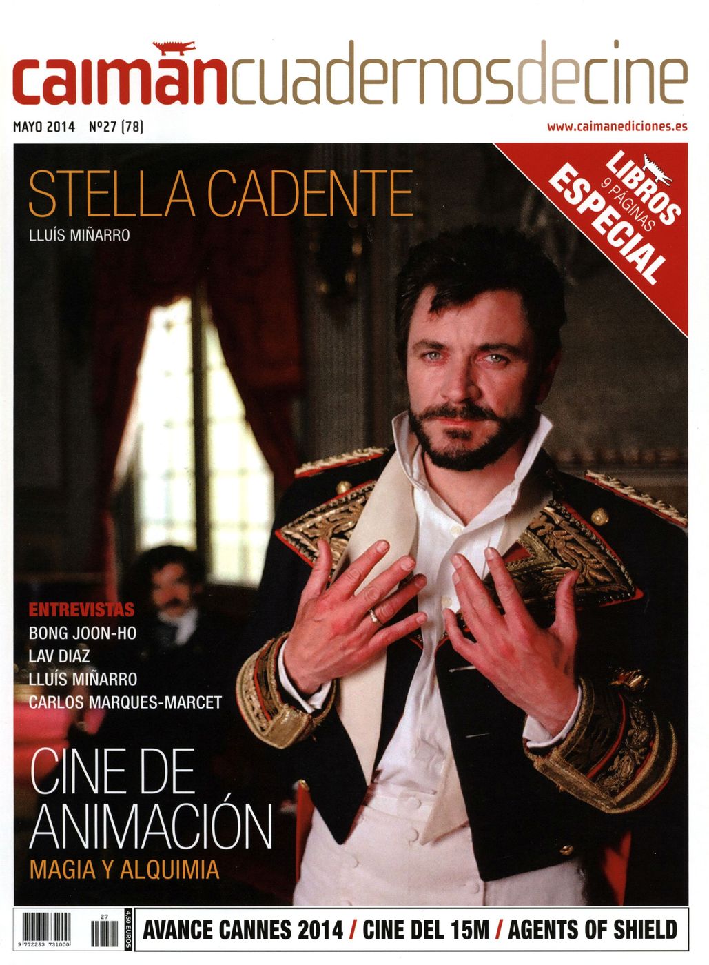 CAIMAN CUADERNOS DE CINE magazine side cover Issue 78 May 2014