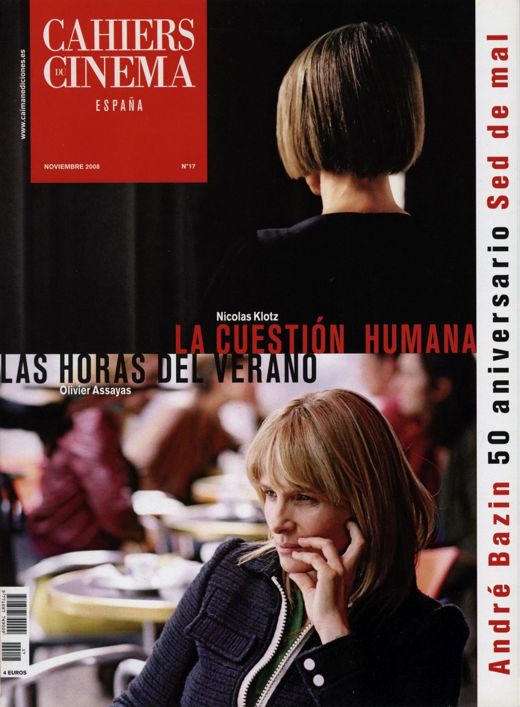 CAIMAN CUADERNOS DE CINE magazine side cover Issue 17 November 2008
