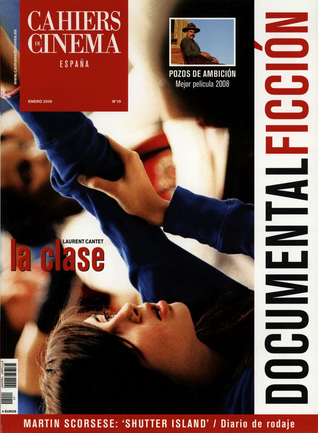 CAIMAN CUADERNOS DE CINE magazine side cover Issue 19 January 2009