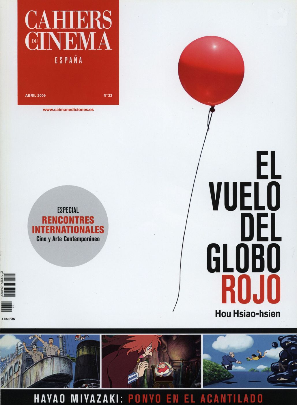 CAIMAN CUADERNOS DE CINE magazine side cover Issue 22 April 2009