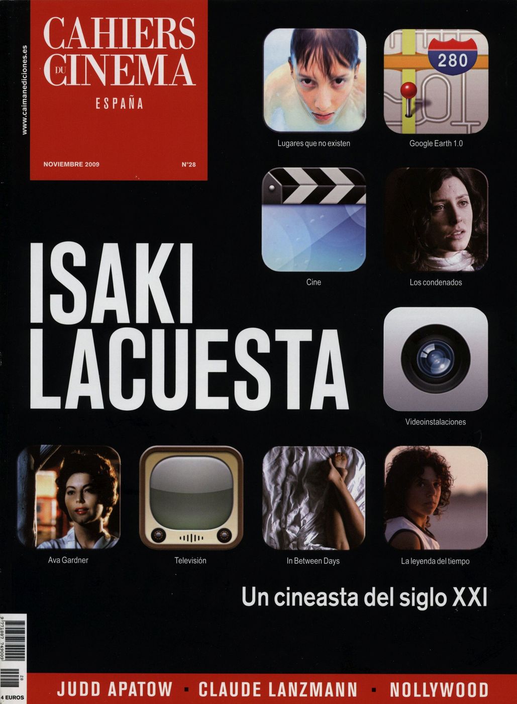 CAIMAN CUADERNOS DE CINE magazine side cover Issue 28 November 2009
