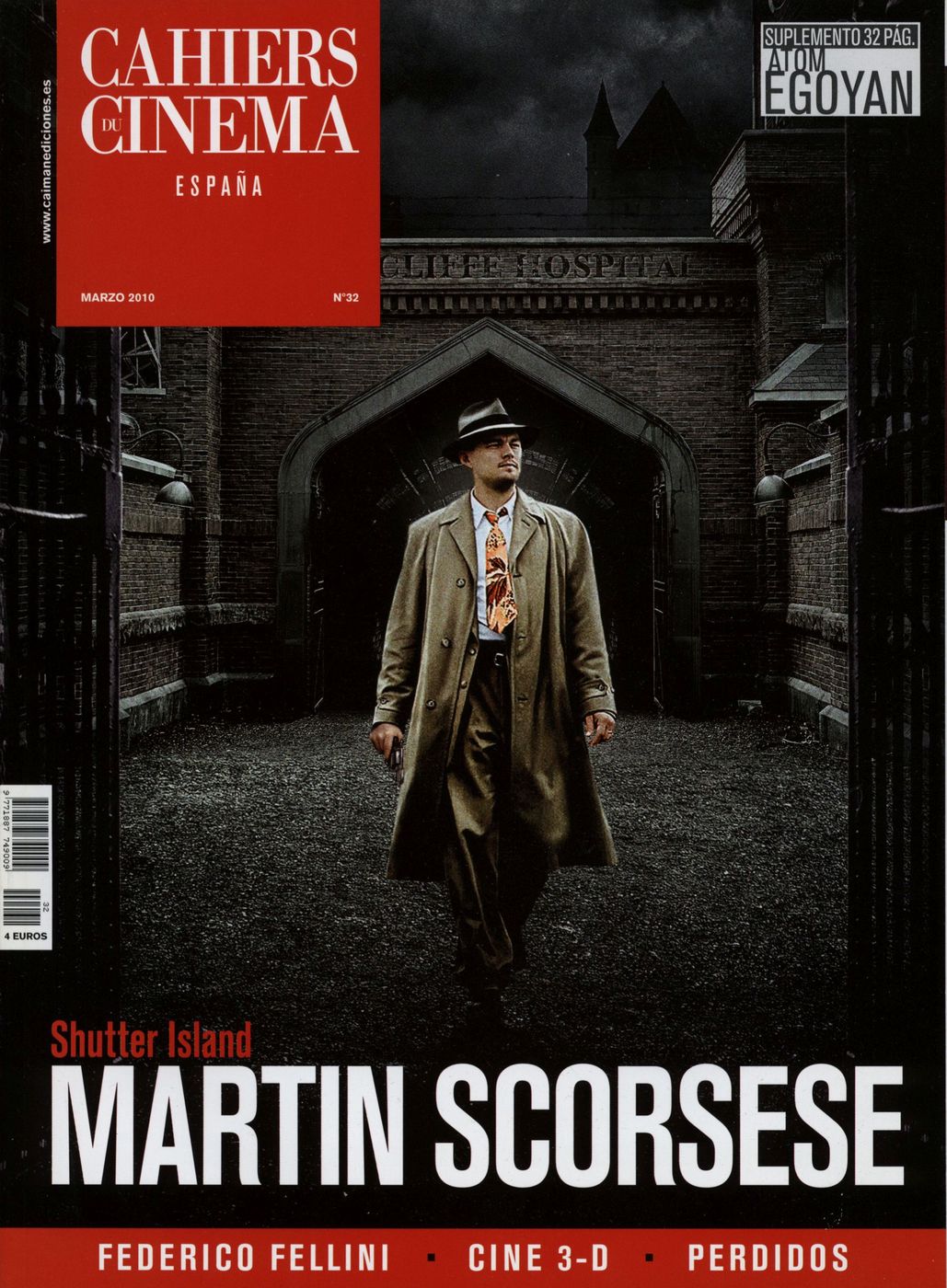 CAIMAN CUADERNOS DE CINE magazine side cover Issue 32 March 2010