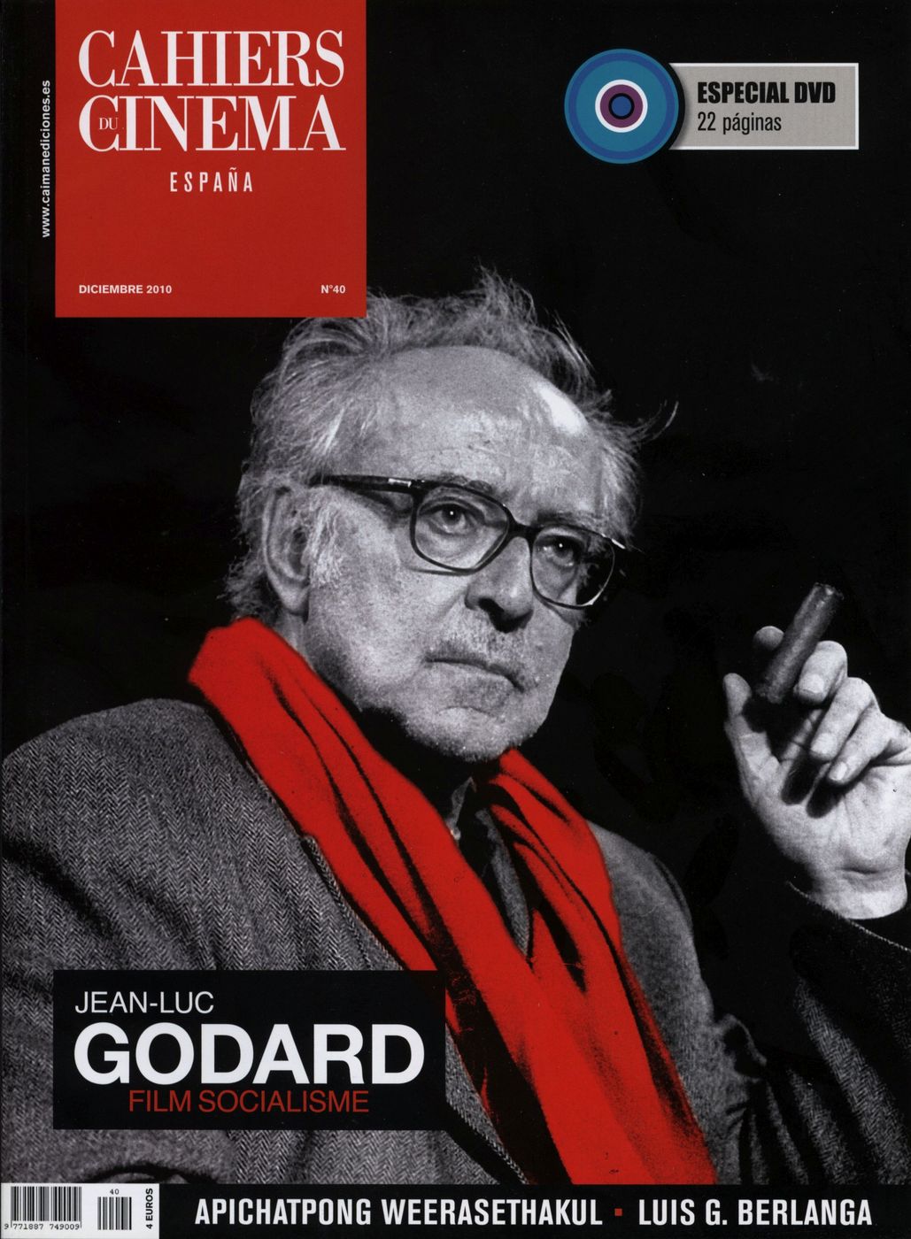 CAIMAN CUADERNOS DE CINE magazine side cover Issue 40 December 2010