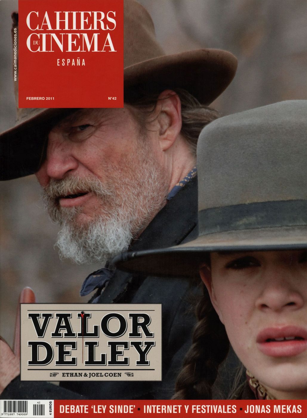 CAIMAN CUADERNOS DE CINE magazine side cover Issue 42 February 2011