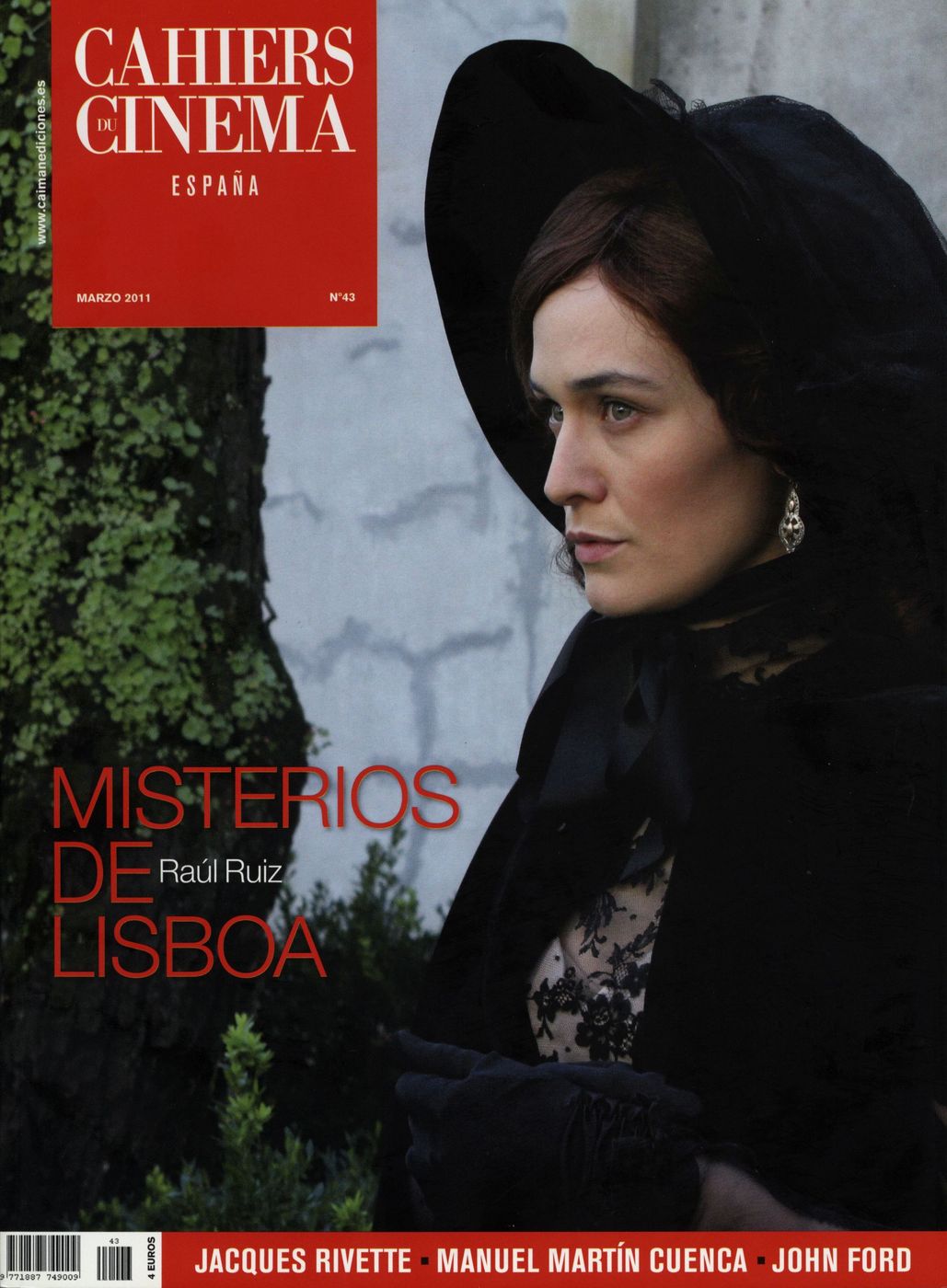 CAIMAN CUADERNOS DE CINE magazine side cover Issue 43 March 2011