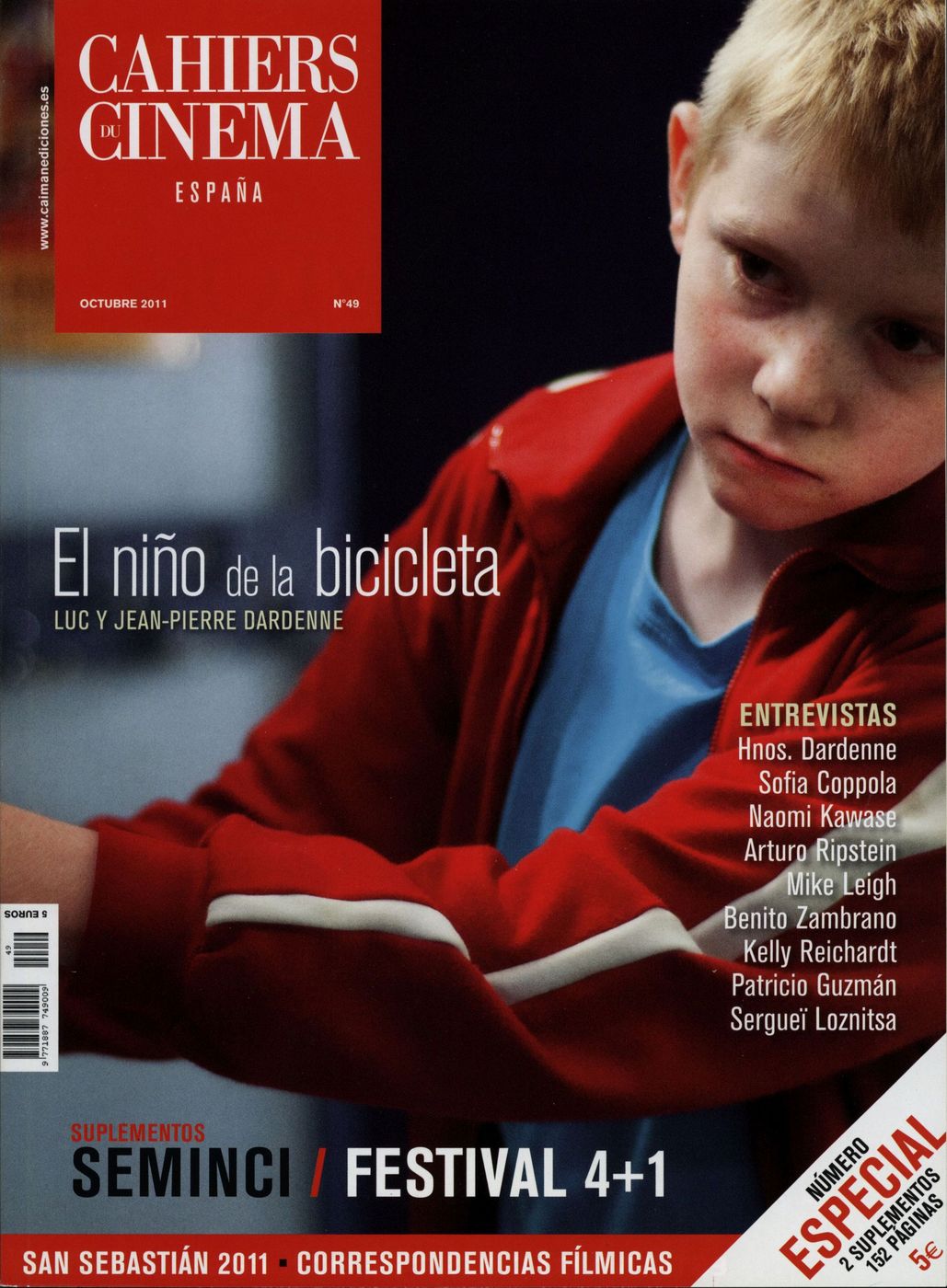 CAIMAN CUADERNOS DE CINE magazine side cover Issue 49 October 2011