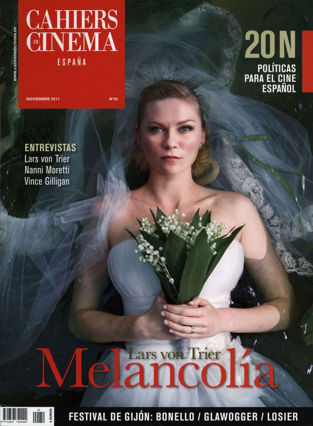 CAIMAN CUADERNOS DE CINE magazine side cover Issue 50 November 2011