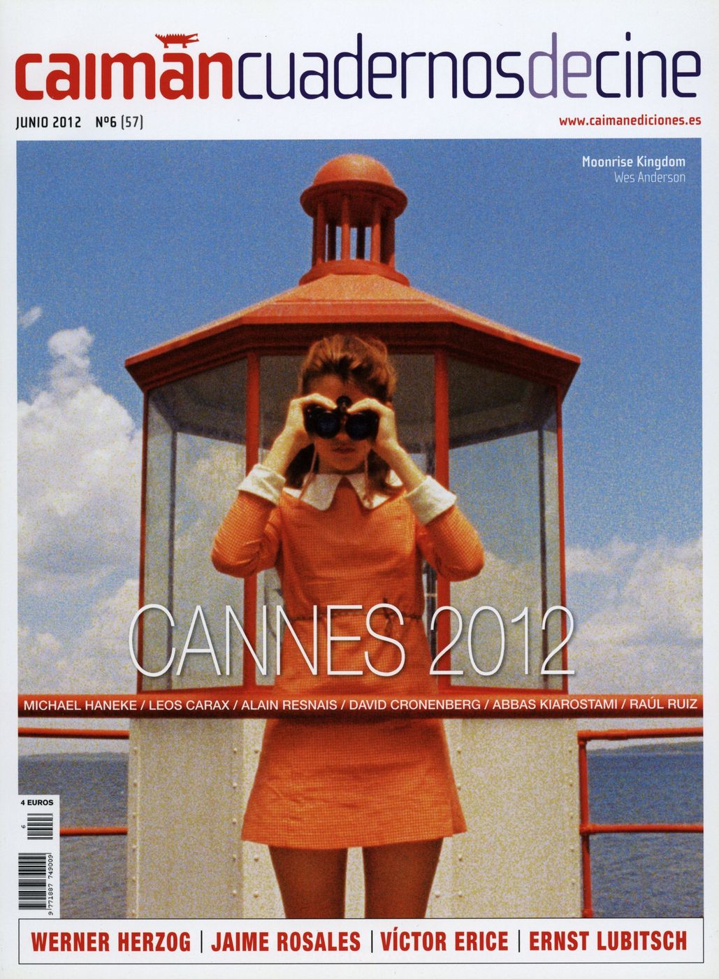 CAIMAN CUADERNOS DE CINE magazine side cover Issue 57 June 2012