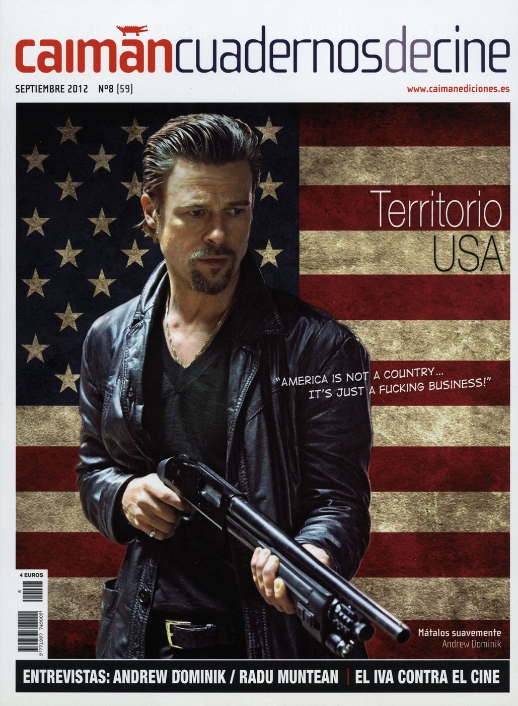 CAIMAN CUADERNOS DE CINE magazine side cover Issue 59 September 2012