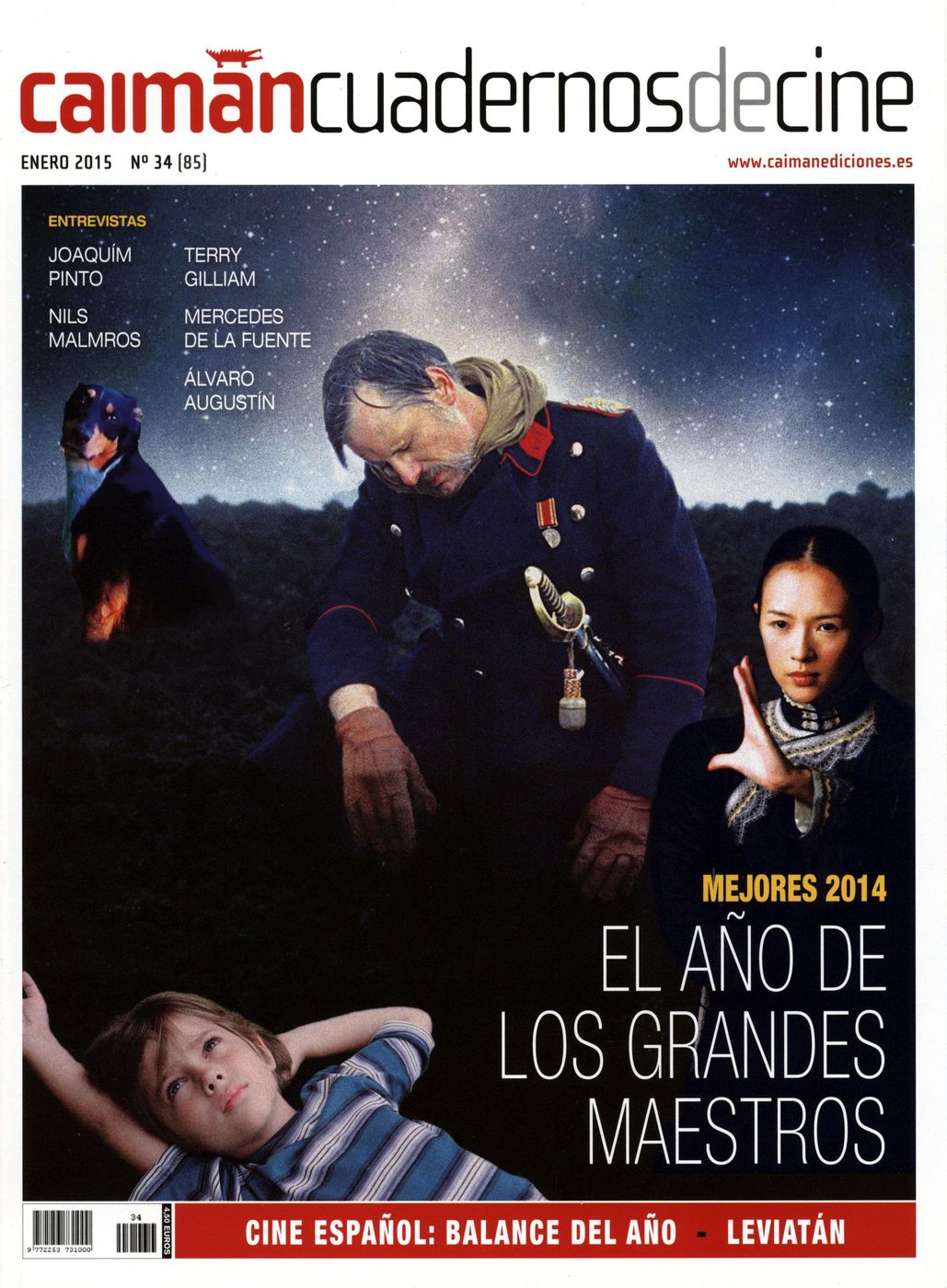 CAIMAN CUADERNOS DE CINE magazine side cover Issue 85 January 2015