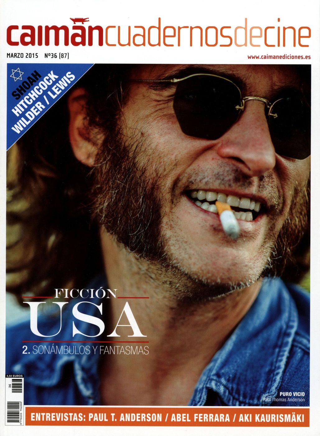 CAIMAN CUADERNOS DE CINE magazine side cover Issue 87 March 2015
