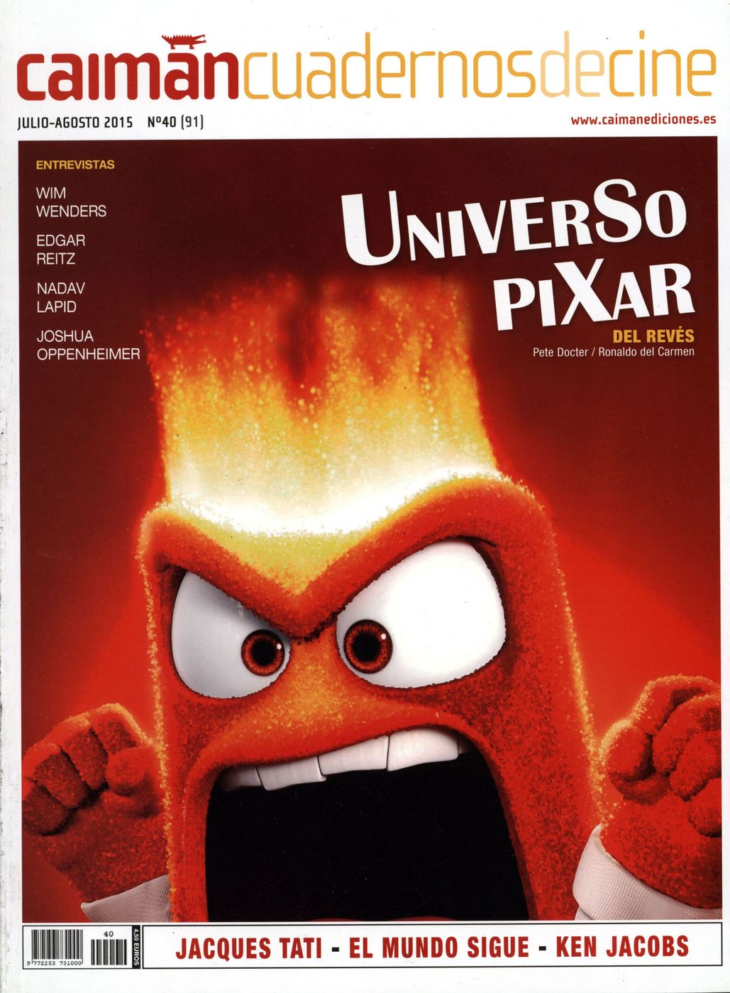 CAIMAN CUADERNOS DE CINE magazine side cover Issue 91 July/August 2015