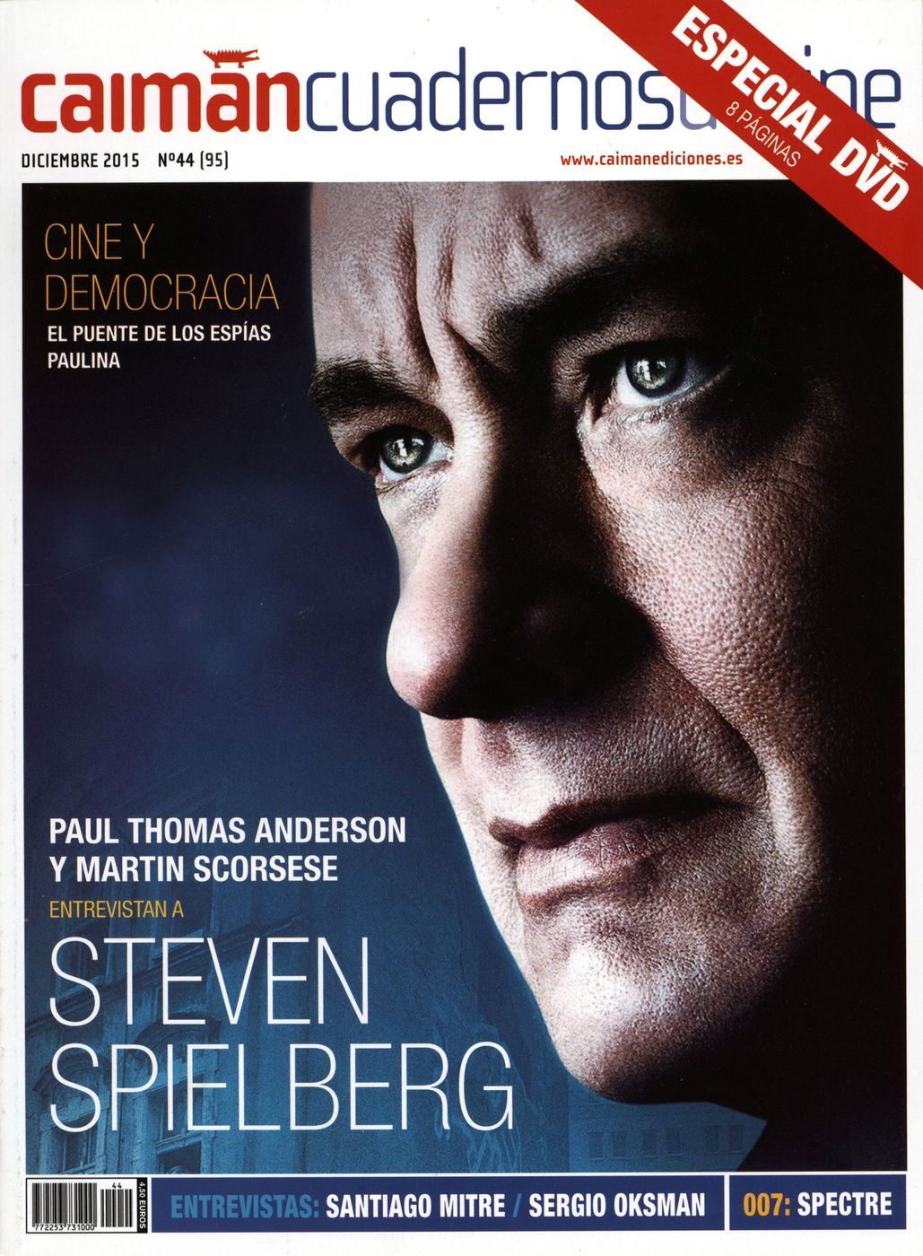 CAIMAN CUADERNOS DE CINE magazine side cover Issue 95 December 2015