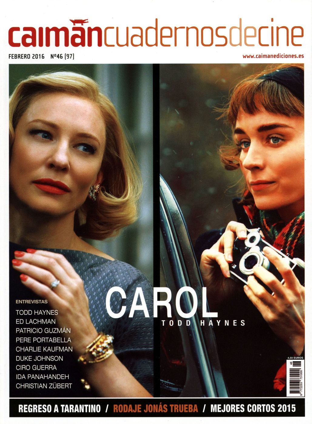 CAIMAN CUADERNOS DE CINE magazine side cover Issue 97 February 2016