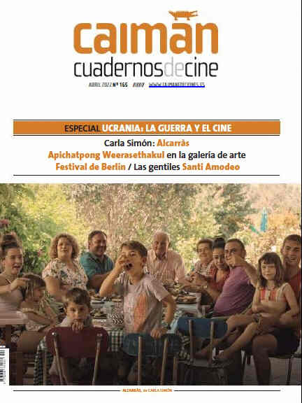 CAIMAN CUADERNOS DE CINE magazine side cover Issue 165  April 2022