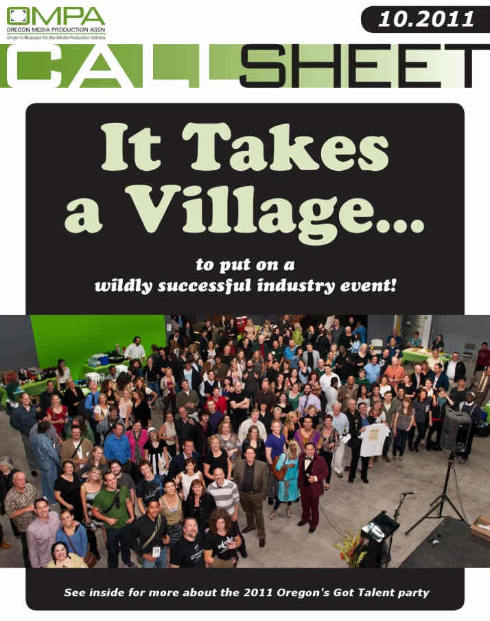 O.M.P.A. CALLSHEET magazine side cover October 2011