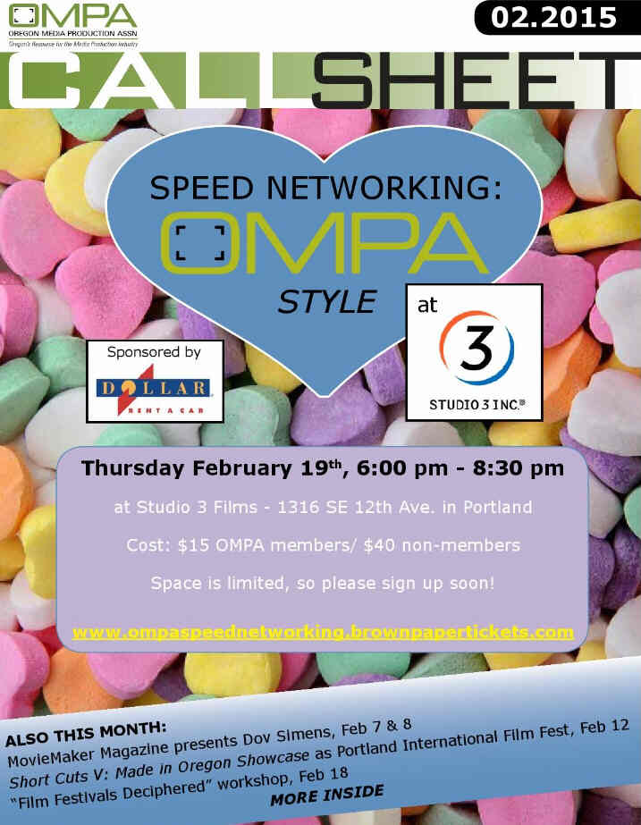 O.M.P.A. CALLSHEET magazine side cover February 2015