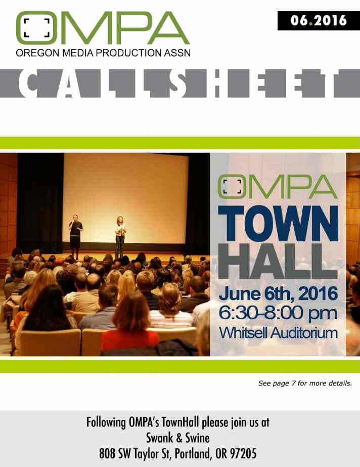 O.M.P.A. CALLSHEET magazine side cover June 2016