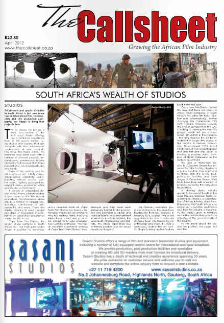 CALLSHEET magazine side cover April 2012