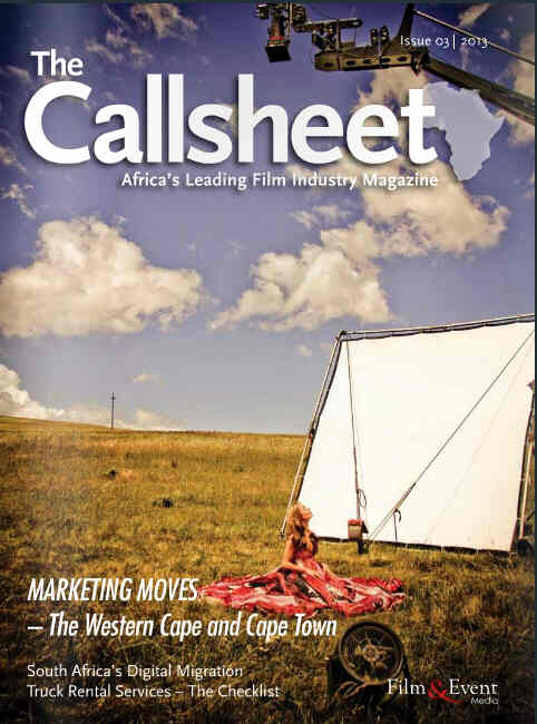 CALLSHEET magazine side cover Issue 3  2013