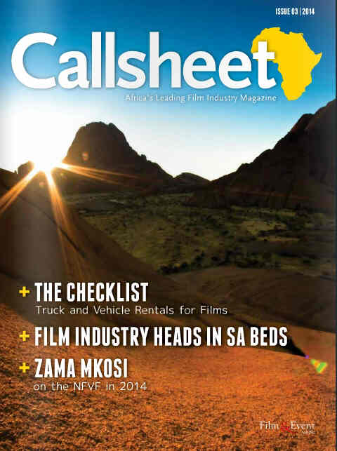 CALLSHEET magazine side cover Issue 3  2014
