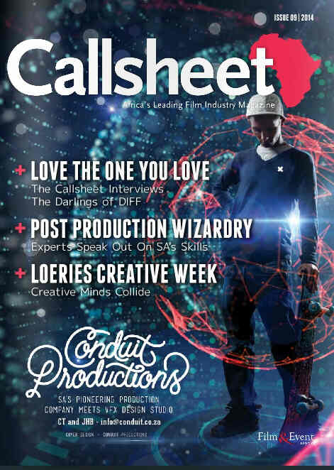 CALLSHEET magazine side cover Issue 9  2014