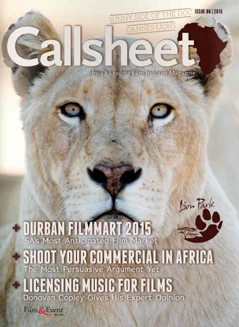 CALLSHEET magazine side cover Issue 6  2015
