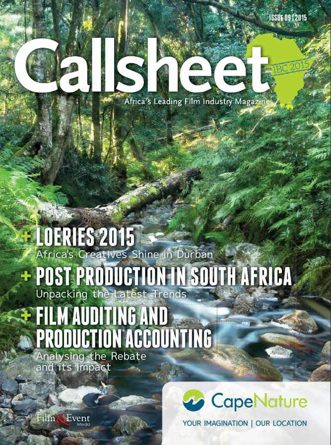 CALLSHEET magazine side cover Issue 9  2015