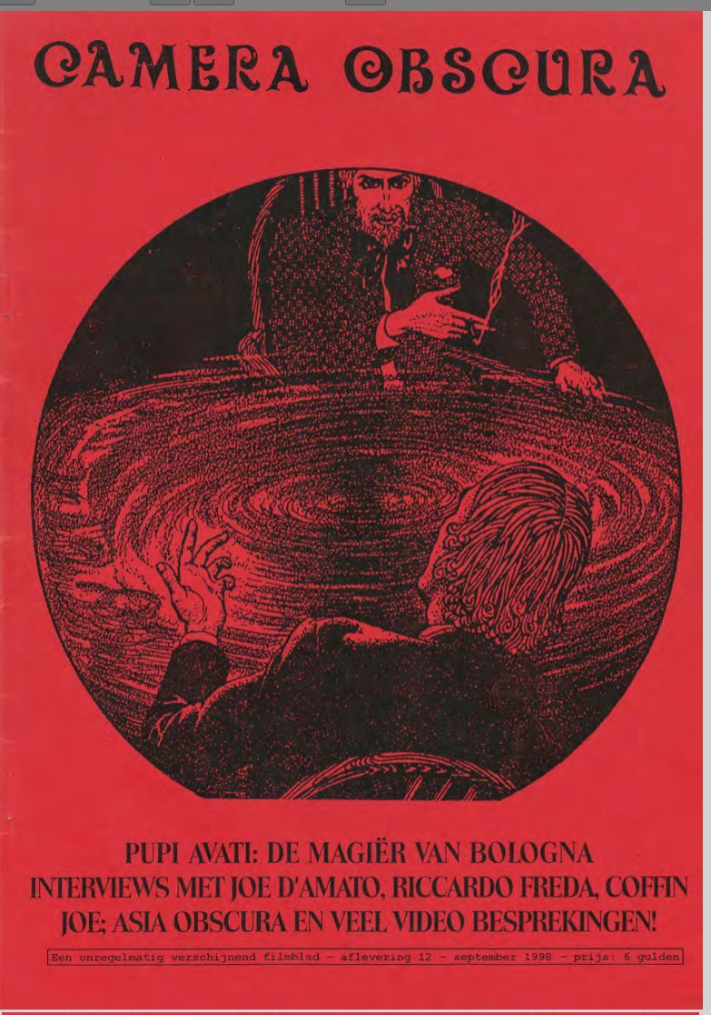 CAMERA OBSCURA (NL) magazine side cover Issue 12 September 1998