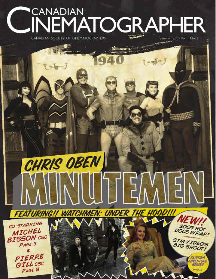 CANADIAN CINEMATOGRAPHER magazine side cover June 2009