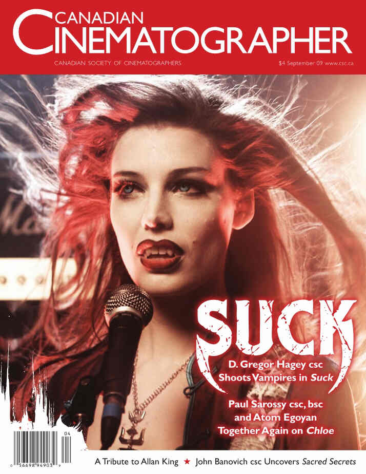 CANADIAN CINEMATOGRAPHER magazine side cover September 2009