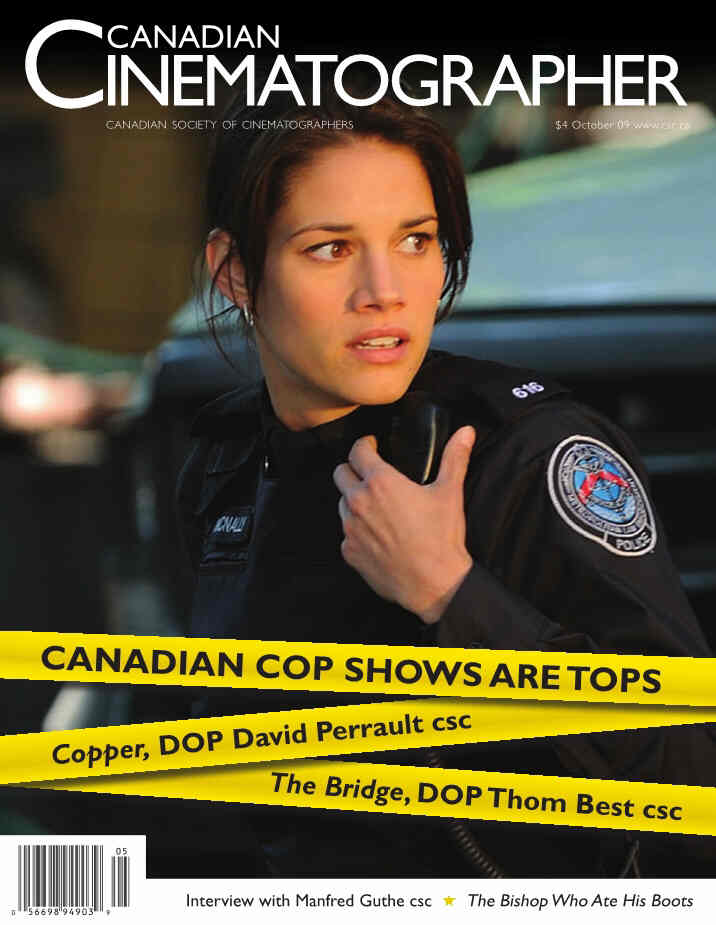 CANADIAN CINEMATOGRAPHER magazine side cover October 2009