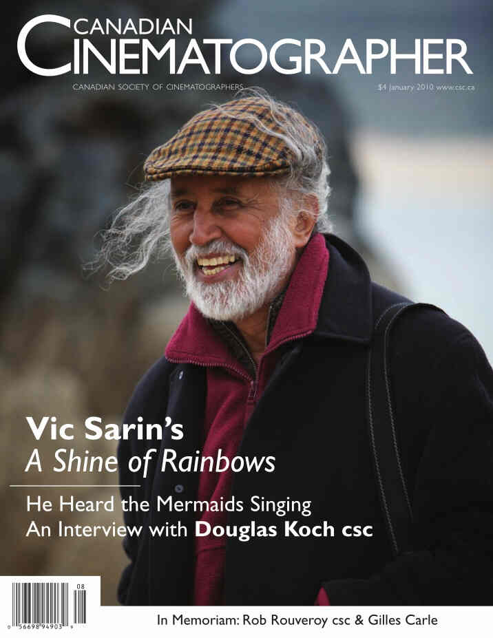 CANADIAN CINEMATOGRAPHER magazine side cover January 2010