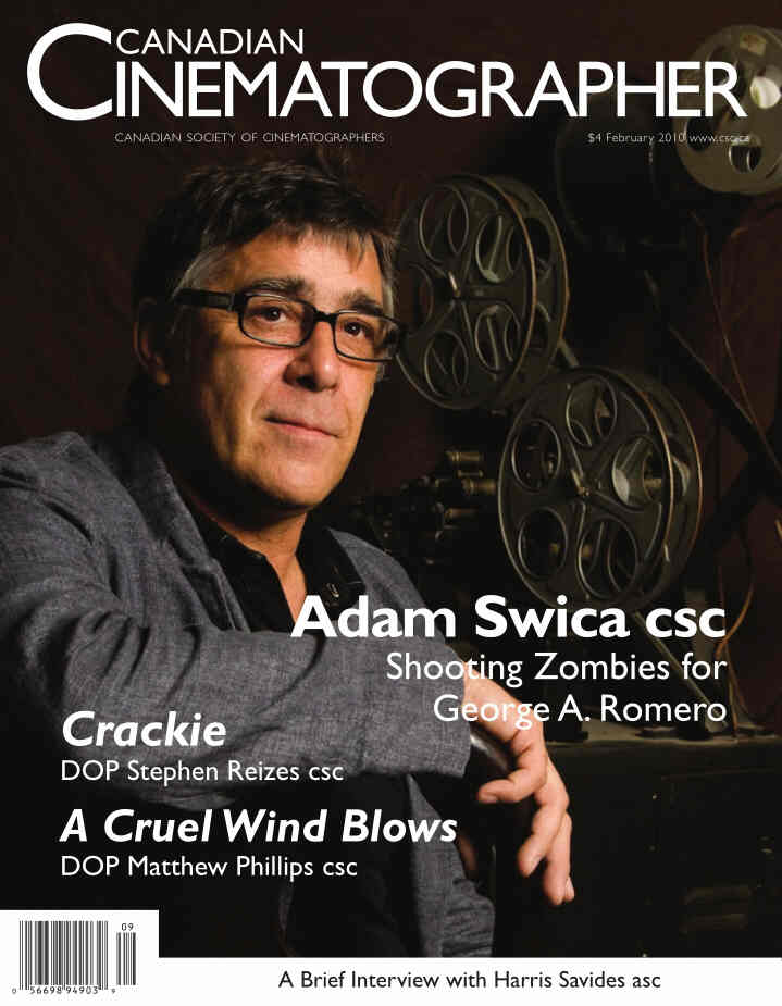 CANADIAN CINEMATOGRAPHER magazine side cover February 2010