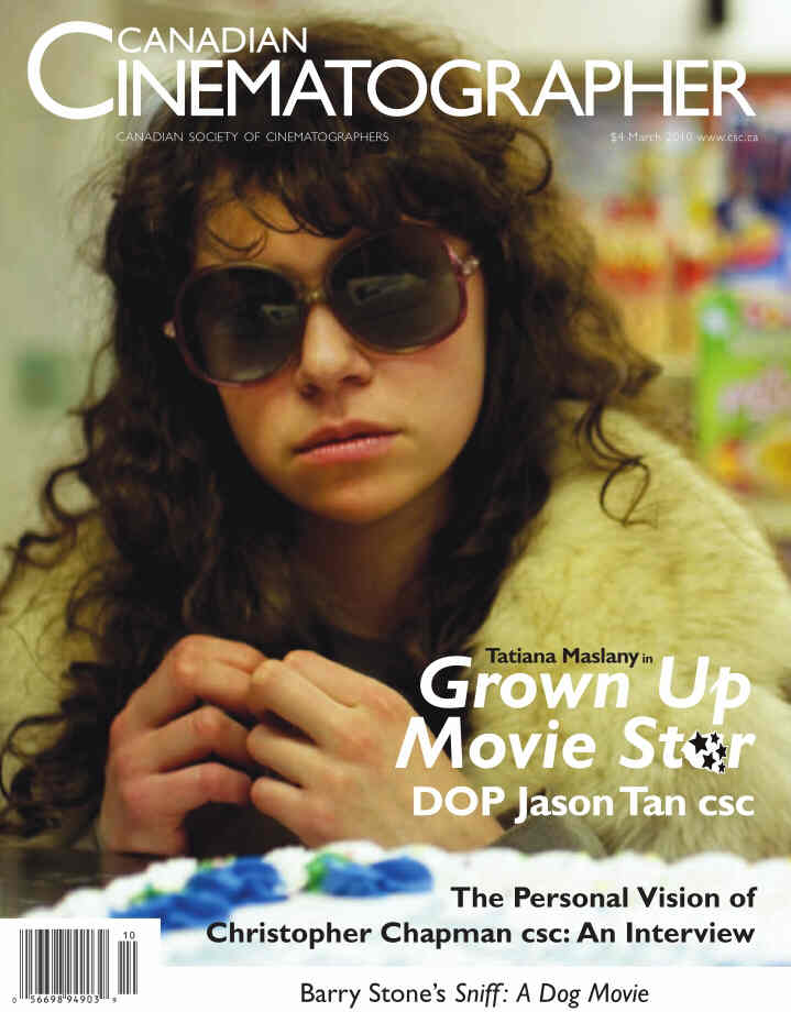 CANADIAN CINEMATOGRAPHER magazine side cover March 2010