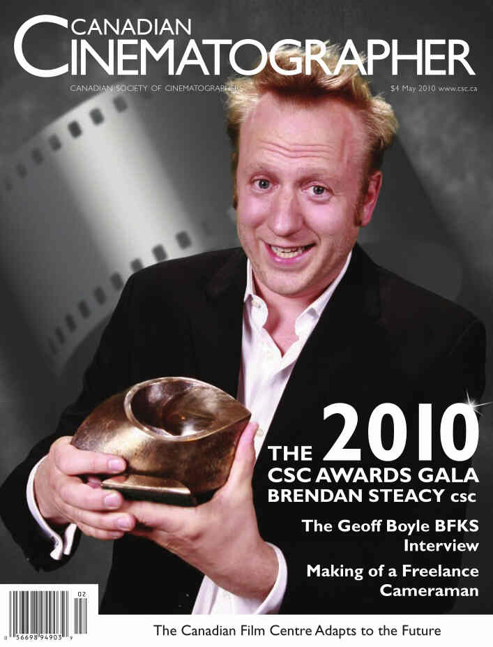 CANADIAN CINEMATOGRAPHER magazine side cover May 2010