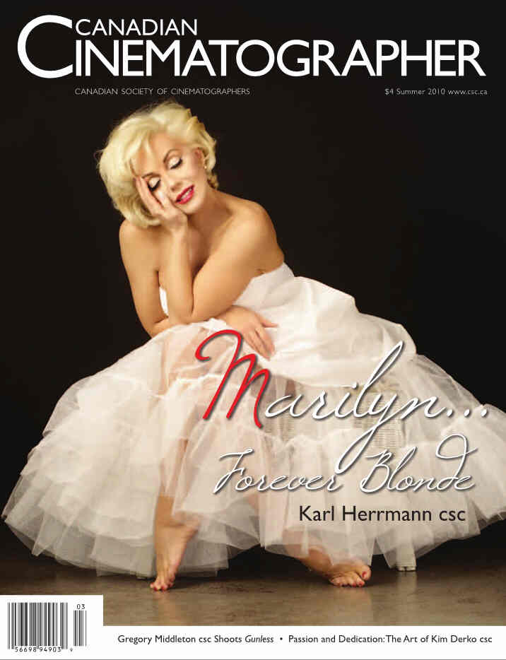 CANADIAN CINEMATOGRAPHER magazine side cover June 2010