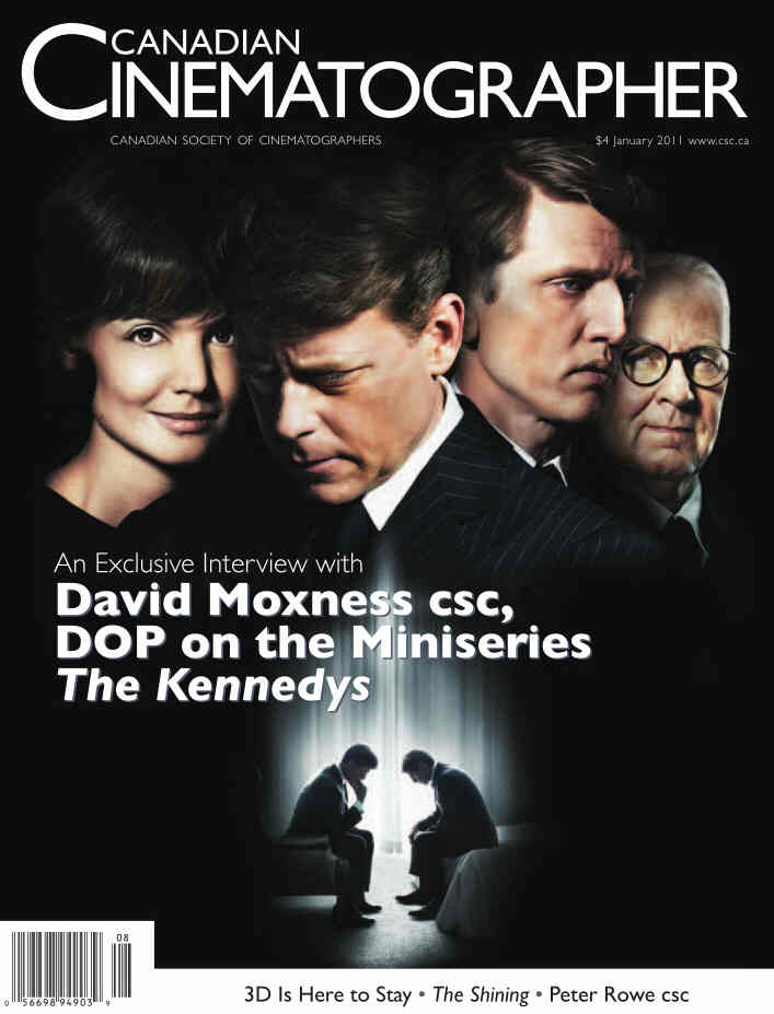 CANADIAN CINEMATOGRAPHER magazine side cover January 2011