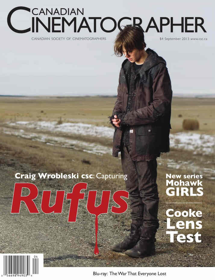 CANADIAN CINEMATOGRAPHER magazine side cover September 2013