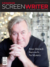 CANADIAN SCREENWRITER magazine side cover Spring 2014