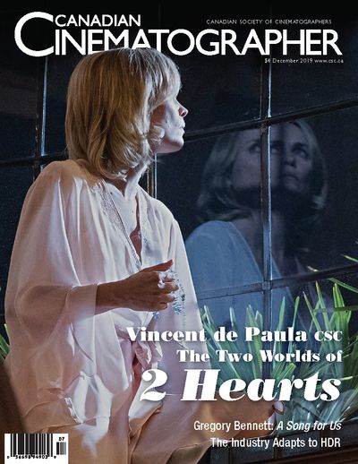 CANADIAN CINEMATOGRAPHER magazine side cover  December 2019