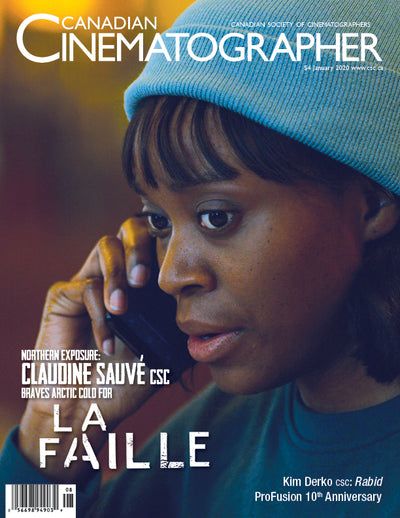 CANADIAN CINEMATOGRAPHER magazine side cover  January 2020