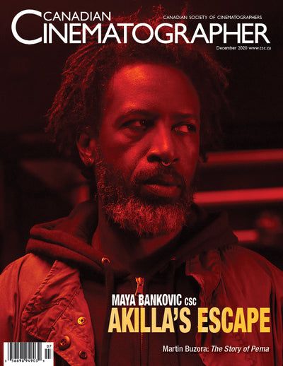 CANADIAN CINEMATOGRAPHER magazine side cover  December 2020