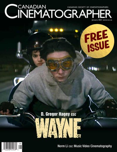 CANADIAN CINEMATOGRAPHER magazine side cover  January 2021