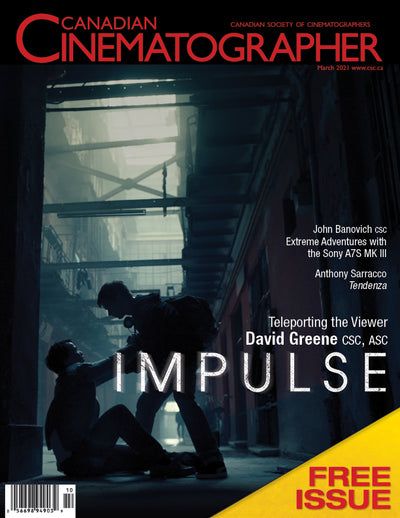 CANADIAN CINEMATOGRAPHER magazine side cover  March 2021