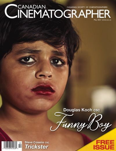 CANADIAN CINEMATOGRAPHER magazine side cover  May 2021