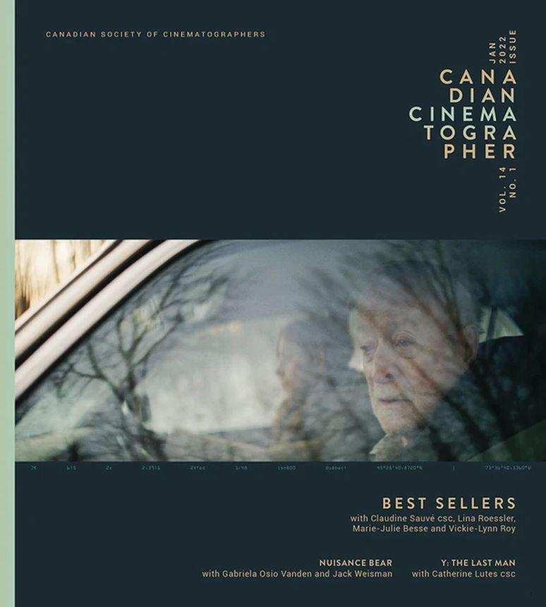 CANADIAN CINEMATOGRAPHER magazine side cover  January 2022