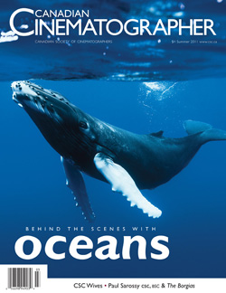 CANADIAN CINEMATOGRAPHER magazine side cover June 2011